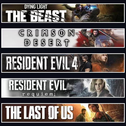 Beast +Crimson +Evil 4 +Evil 9 +TLOU1